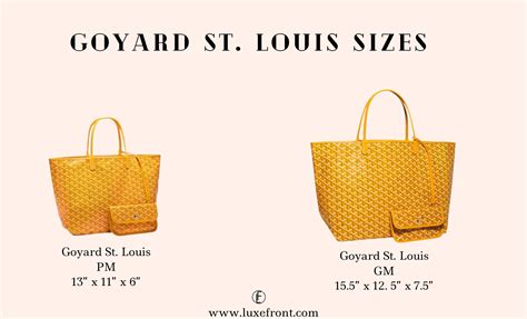 how much is st louis goyard tote|Goyard tote bag size comparison.